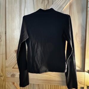 Skims Turtleneck Top in Onyx